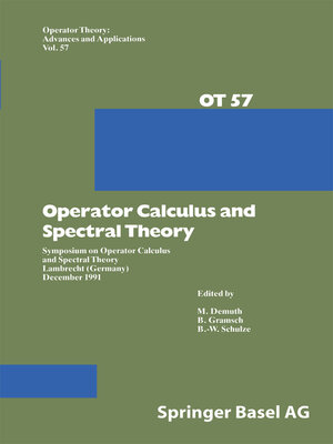 cover image of Operator Calculus and Spectral Theory